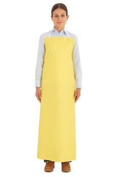 URETHANE NITRILE BLEND YELLOW APRON, 35" X 45"